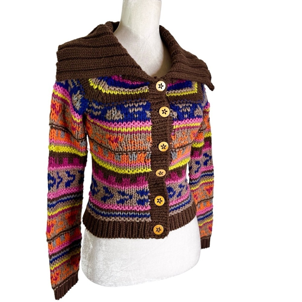 NWT Chelsea & Violet Chunky Boho Cardigan Sweater Size XS - Picture 2 of 13